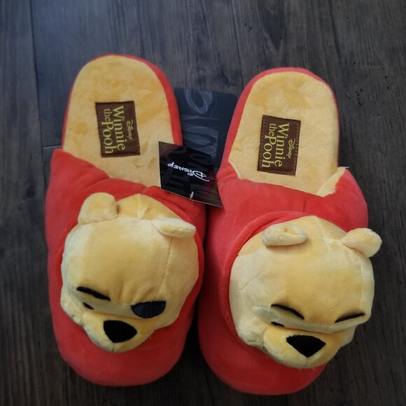 Disney Winnie The Pooh Plush Slippers - Picture 2 of 5